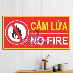 Bảng Cấm Lửa PCCC Bằng Nhựa Mica (No Fire) 15x30 Cm Bảng Cấm Lửa PCCC Bằng Nhựa Mica (No Fire) 15x30 Cm