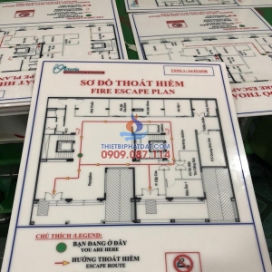 Bảng sơ đồ thoát hiểm tòa nhà bằng Mica in UV Bảng sơ đồ thoát hiểm tòa nhà bằng Mica in UV