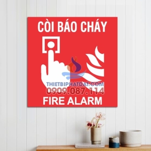 Bảng vị trí còi báo cháy (Fire Alarm) bằng mica 20x20cm Bảng vị trí còi báo cháy (Fire Alarm) bằng mica 20x20cm