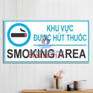 Biển chỉ dẫn khu vực được hút thuốc (Smoking Area) 15x30cm Biển chỉ dẫn khu vực được hút thuốc (Smoking Area) 15x30cm