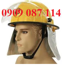 Mũ Chống Cháy Hàn Quốc Có Đèn (Vàng)