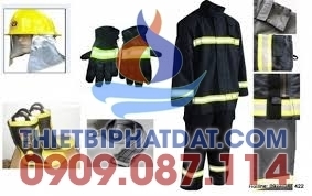 Quần Áo Chống Cháy Nomex 4 Lớp Xanh Đen